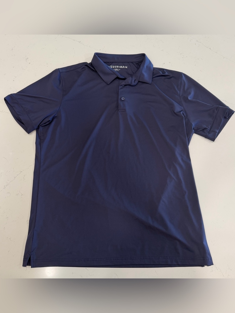 Mizzen+Main Men's Versa Navy Performance Golf Polo XL